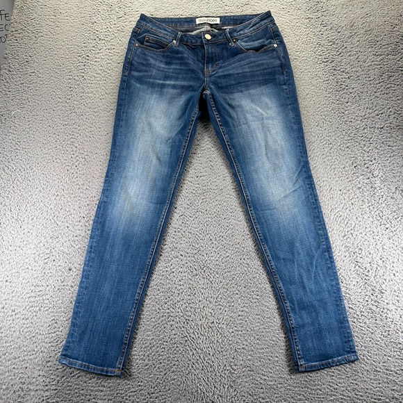Maurices Denim - Maurices Jeans Womens 29x29 Blue Cotton Denim Skinny Leg Faded Stretch Workwear